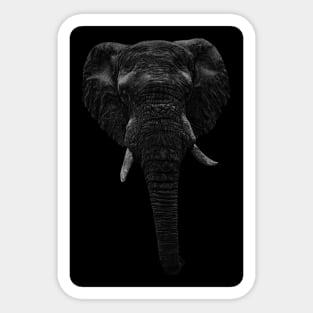 Elephant. Scribble Art Sticker